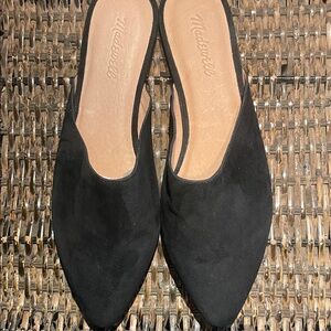 Madewell Classic Black Suede Mules